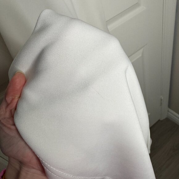 White Deep V-Neck Maxi Dress - Picture 2 of 6